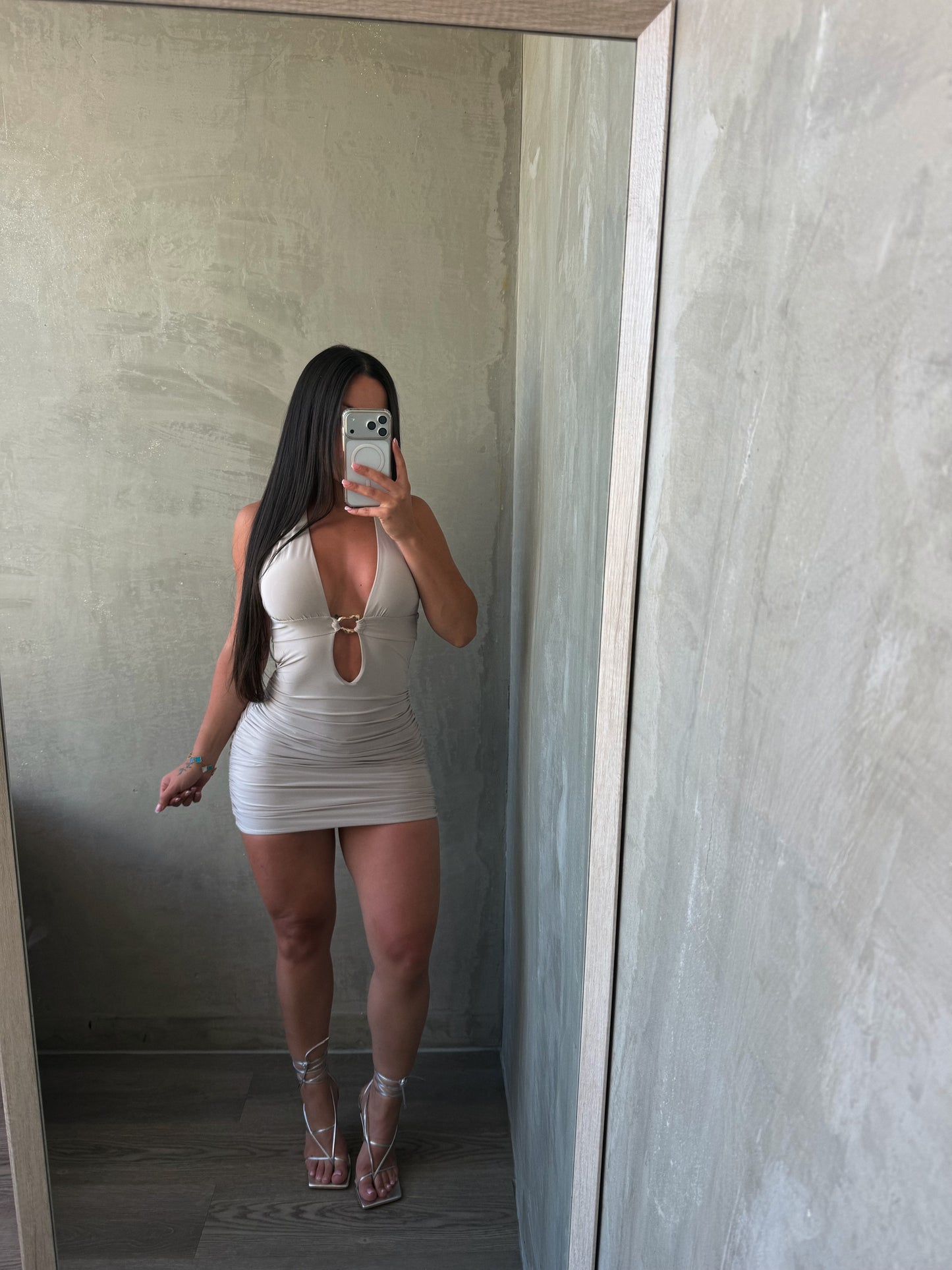 Stone Halter Dress