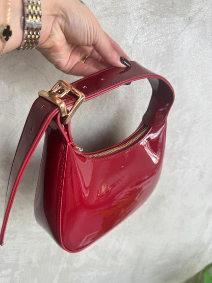 Burgundy Leather Shoulder Bag
