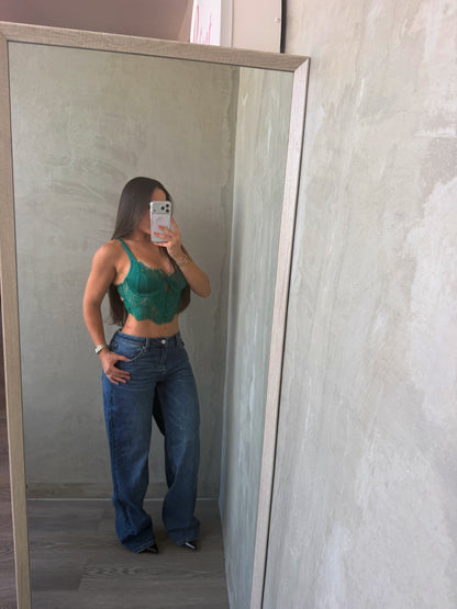 Dark Denim Low Rise Jeans