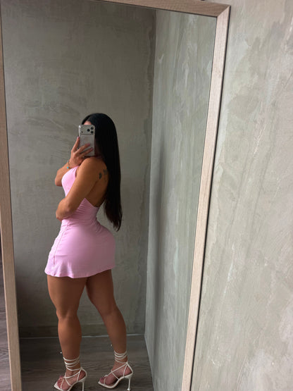 Baby Pink Romper Dress