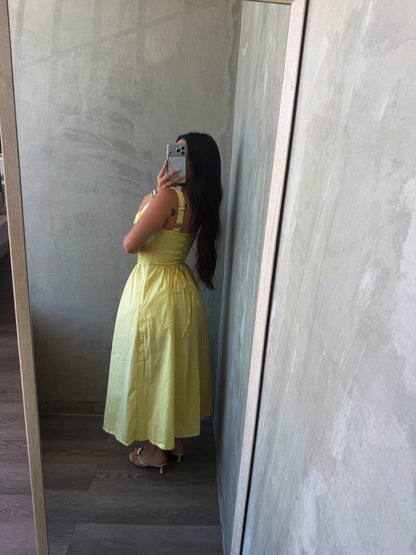 Butter Yellow Maxi Corset Dress