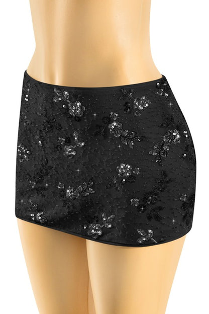 Black Embellished Skirt