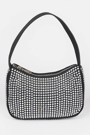 Black Rhinestones Purse