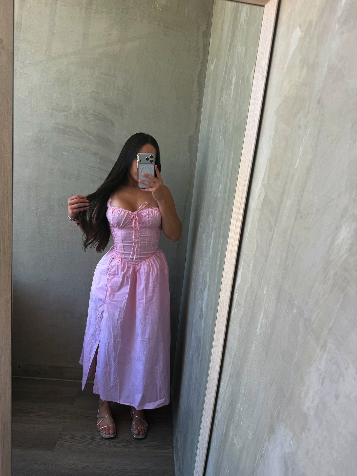 Light Pink Maxi Corset Dress