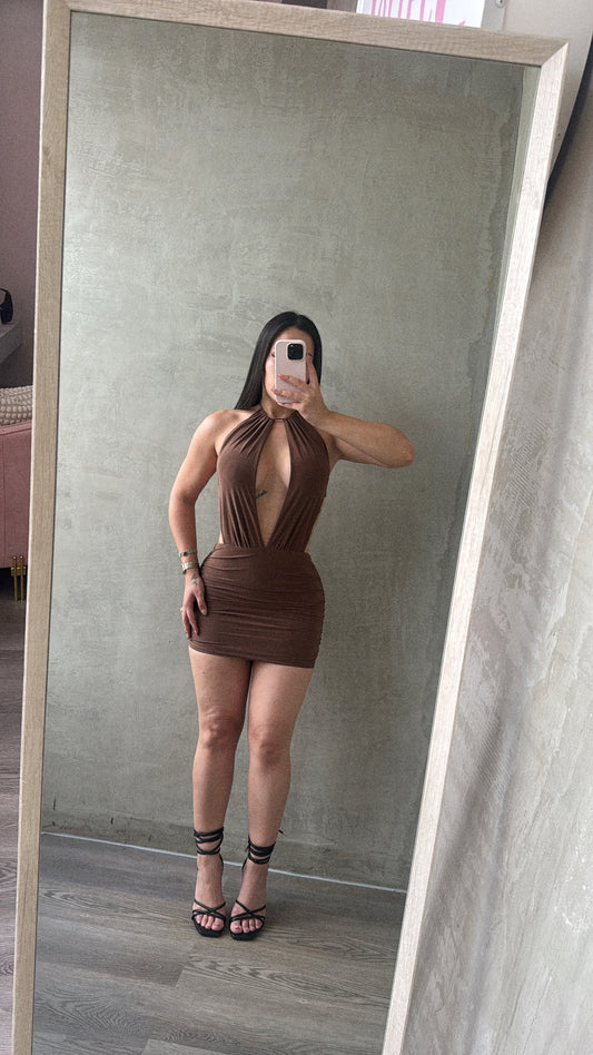Mocha Halter Dress