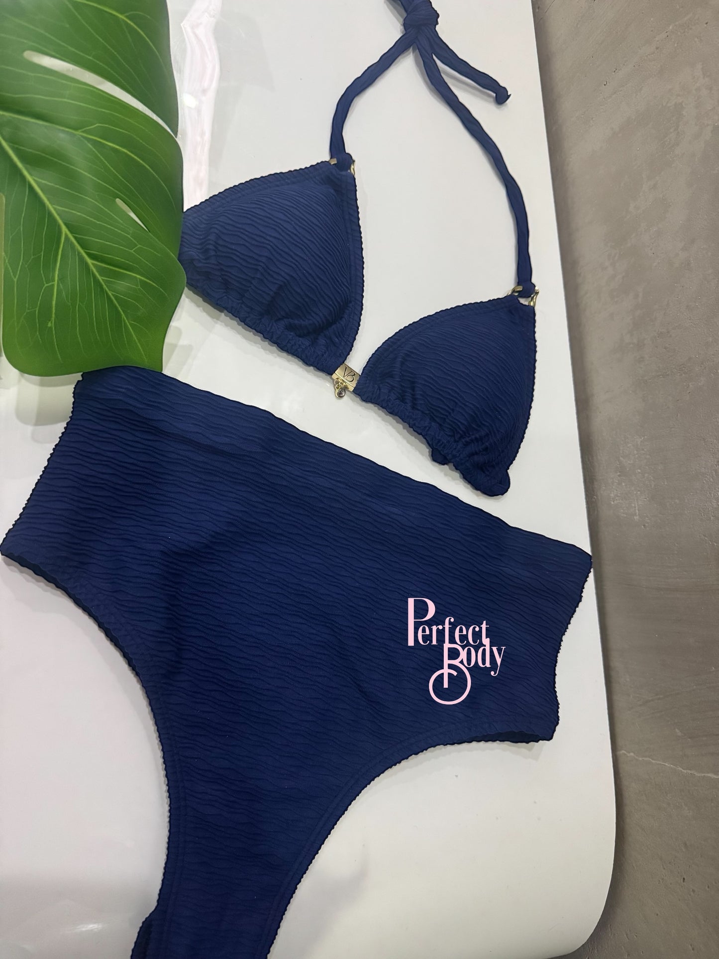 Navy High Waist Bikini