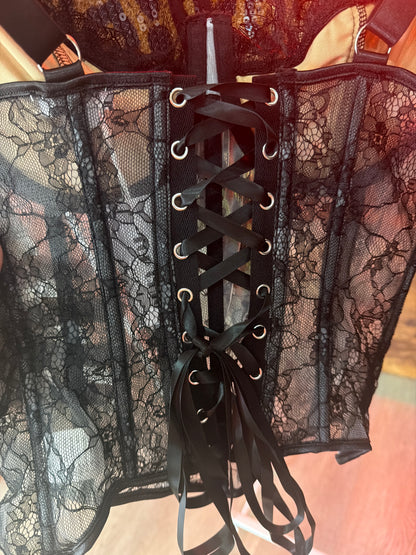 Black Lace Bustier