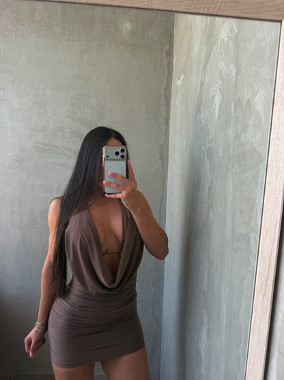 Mocha Halter Dress