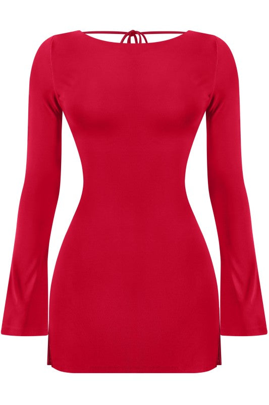 Red Long Sleeve Dress