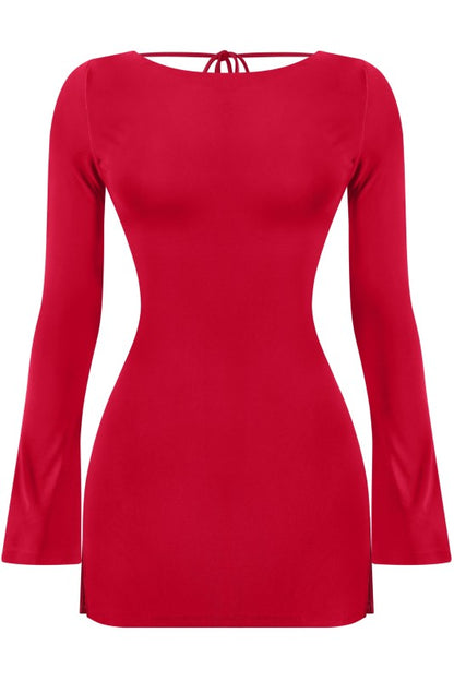 Red Long Sleeve Dress