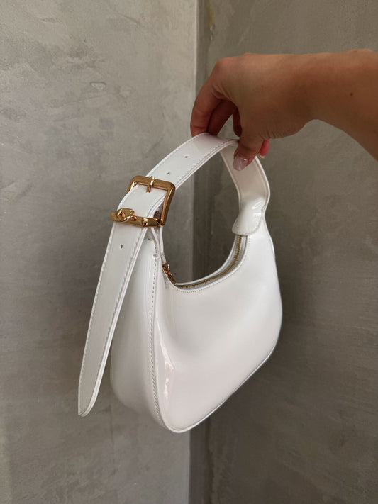 White Leather Shoulder Bag RESTOCK