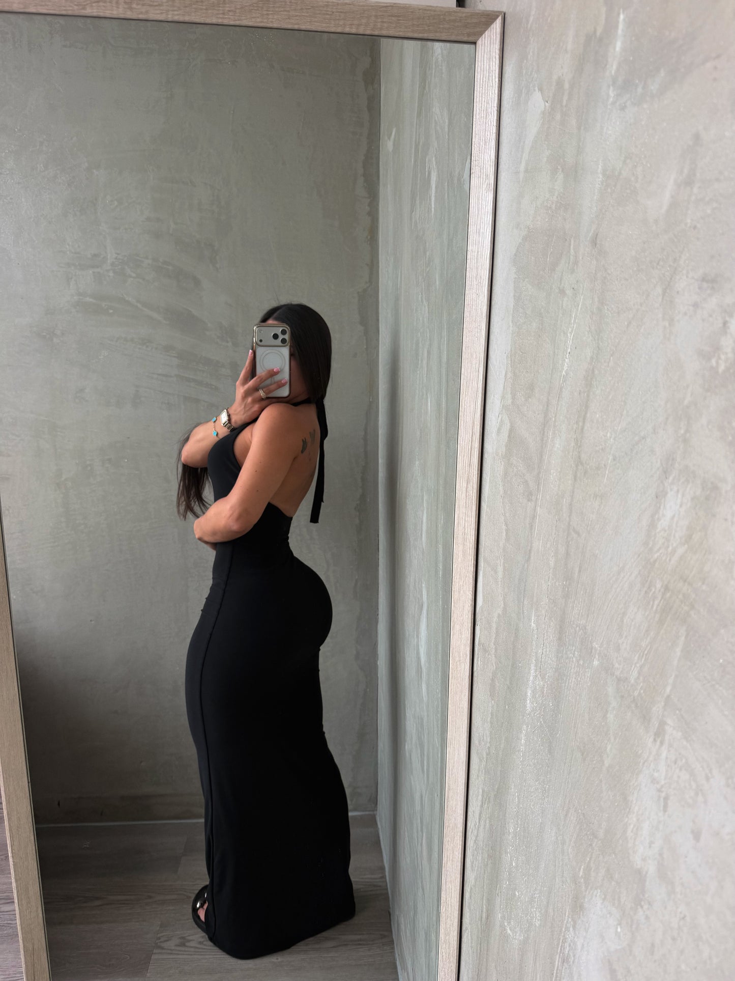 Black Halter Maxi Dress