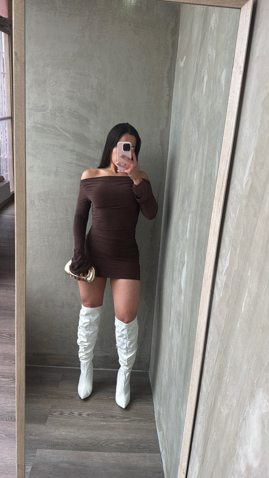 Mocha Long Sleeve Dress