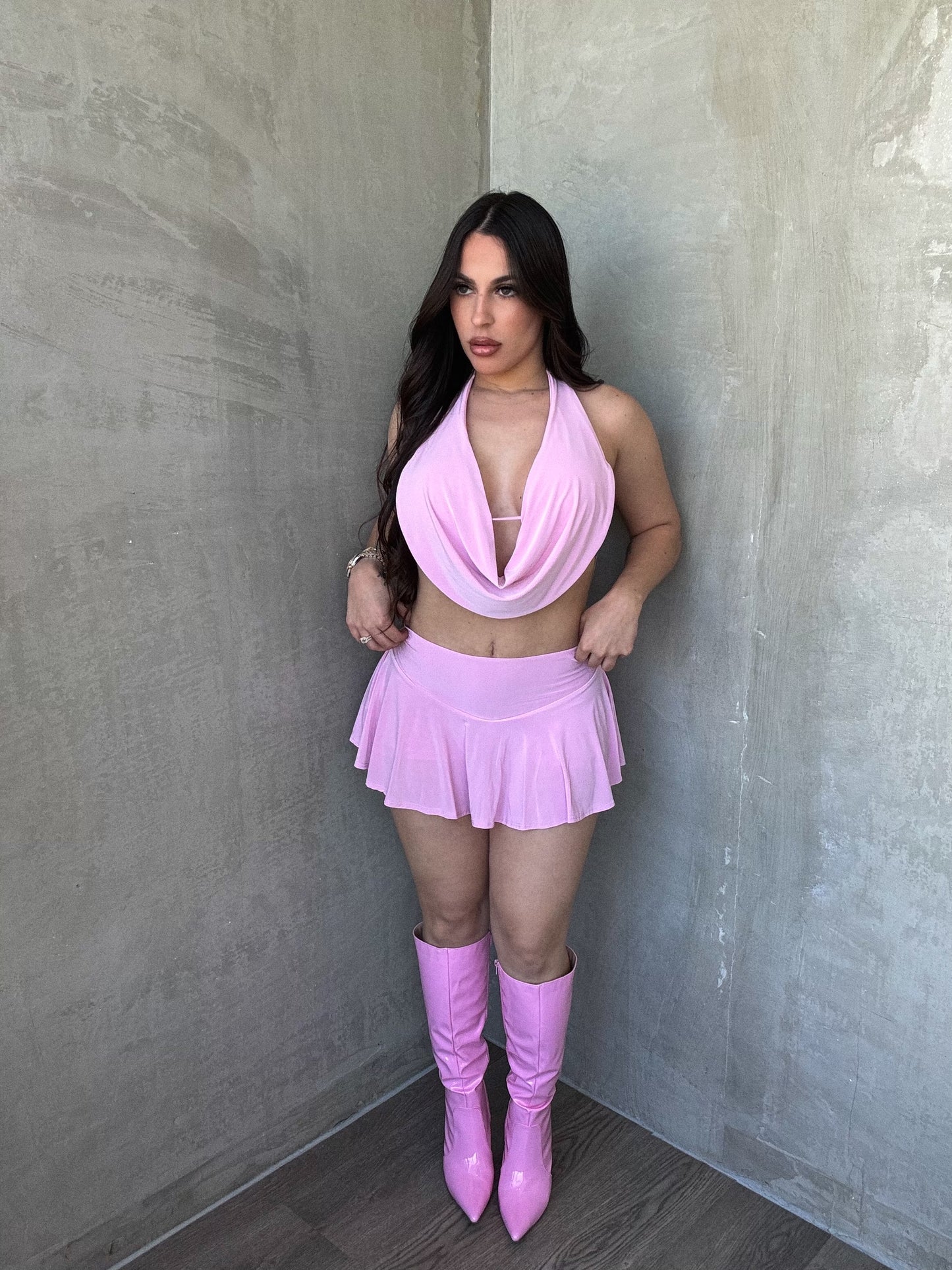 Ligh Pink Skort Set