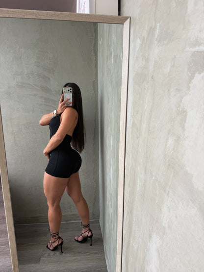 Black Halter Romper