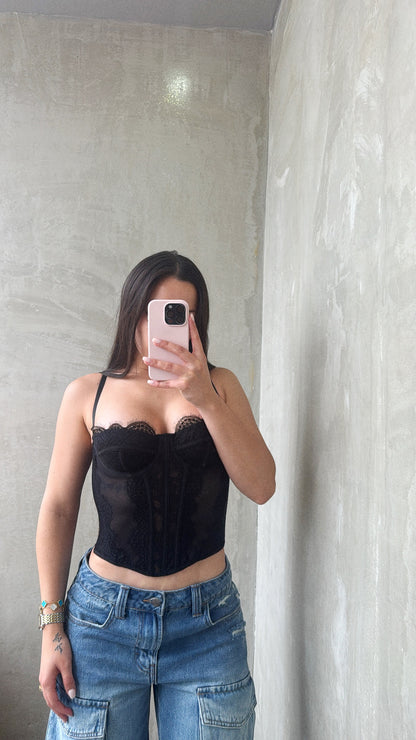 Black Lace Corset