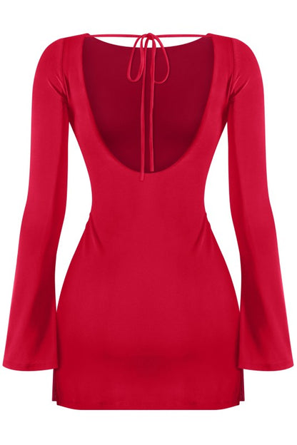 Red Long Sleeve Dress