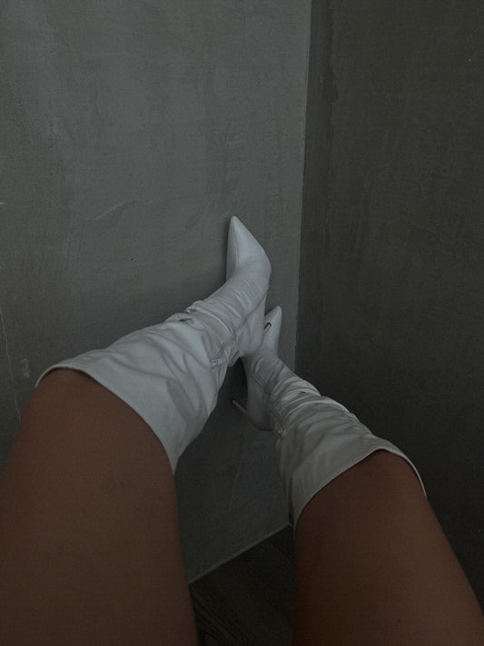 White Leather Boots