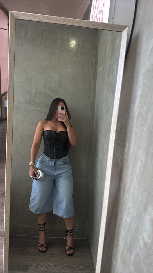 Light Blue Denim Jorts