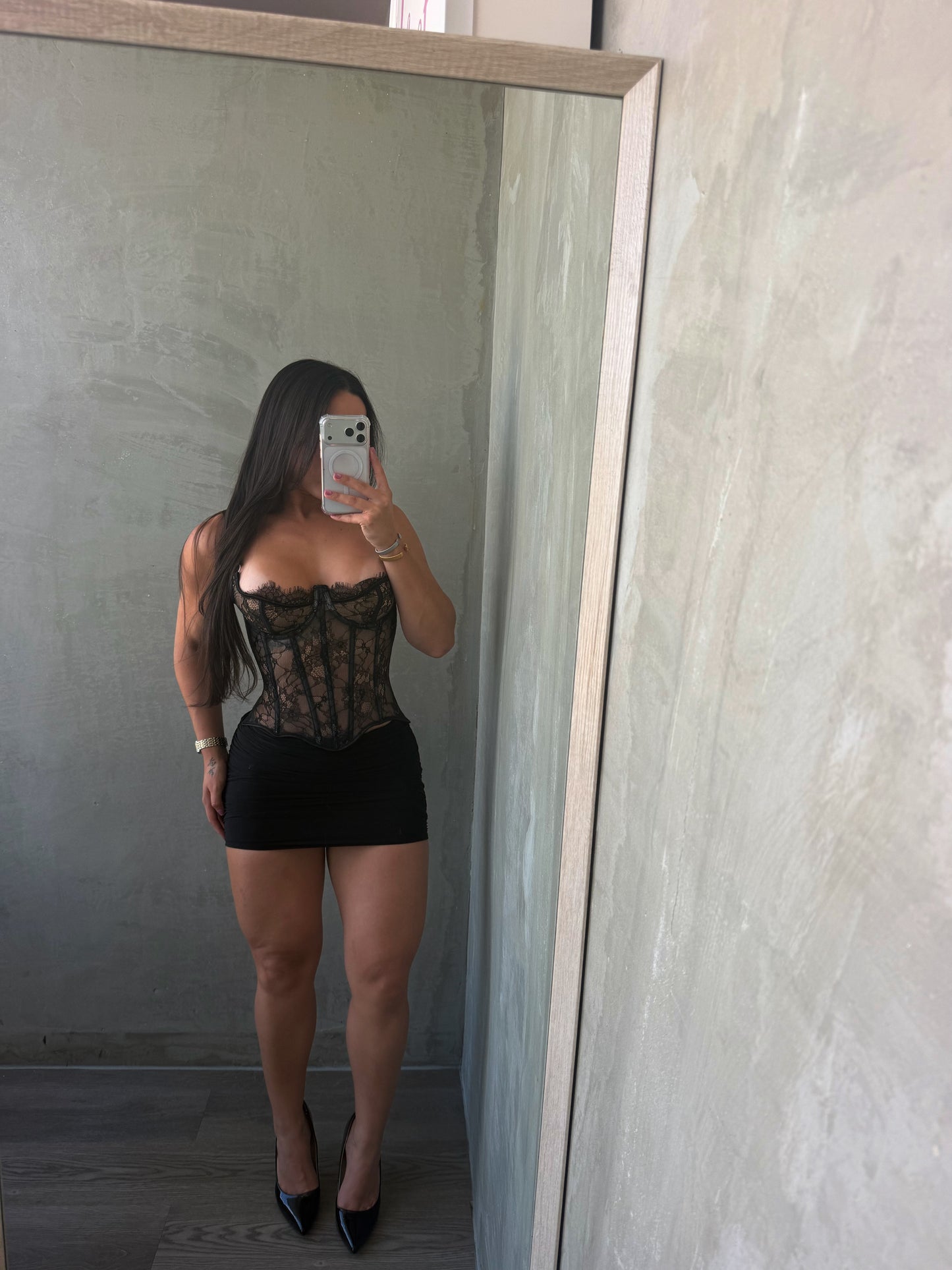 Black Lace Bustier
