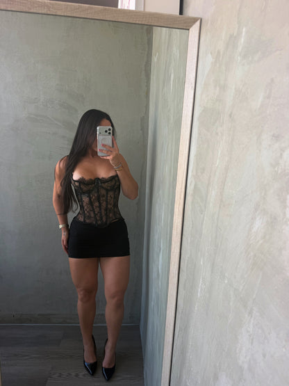 Black Lace Bustier
