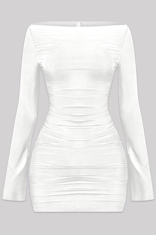 White Long Sleeve Dress