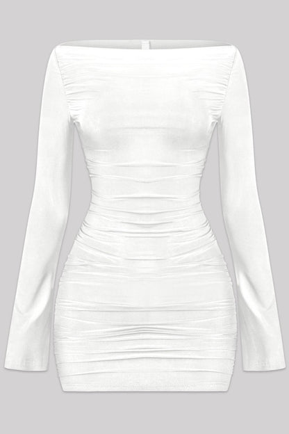 White Long Sleeve Dress