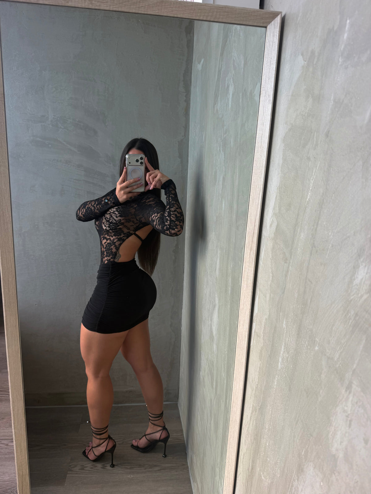Black Lace Bodysuit Top