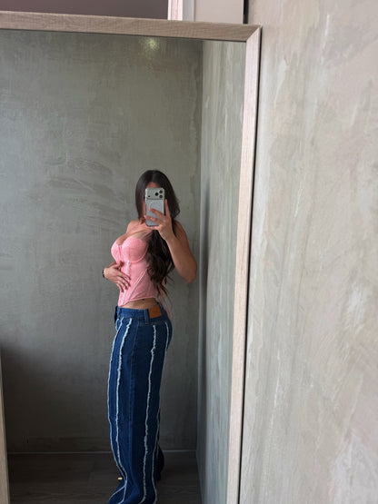 Low Rise Distressed Jeans