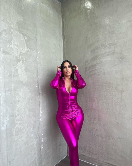 Metallic Pink Jumpsuit