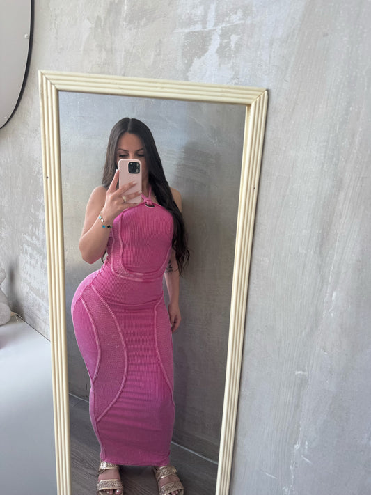 Bubble Gum Midi Dress