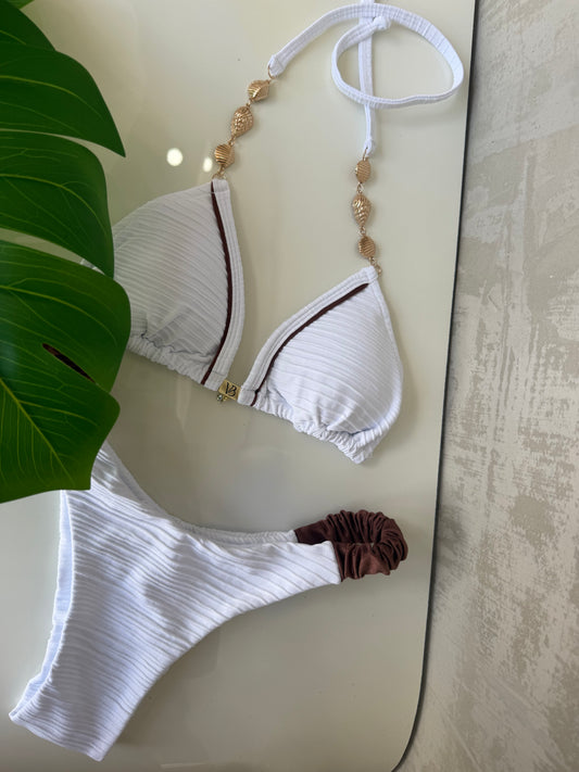 White & Brown Bikini