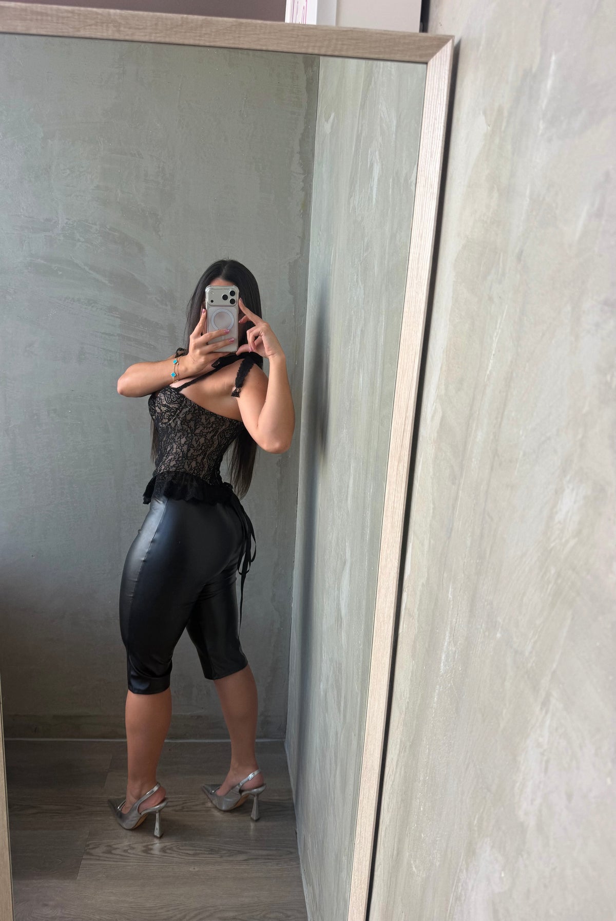 Black Leather Capri Pants