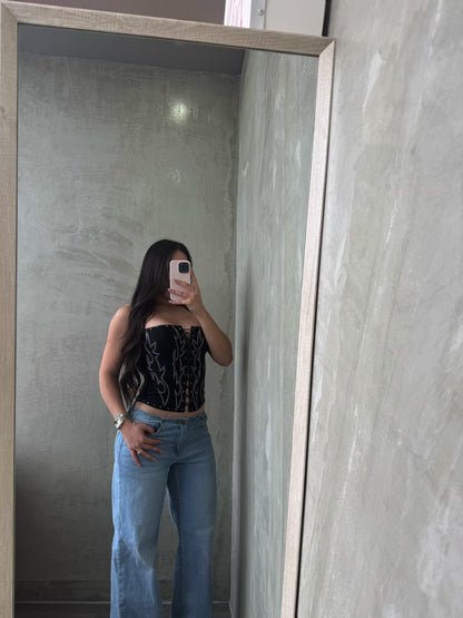 Black Western Bustier
