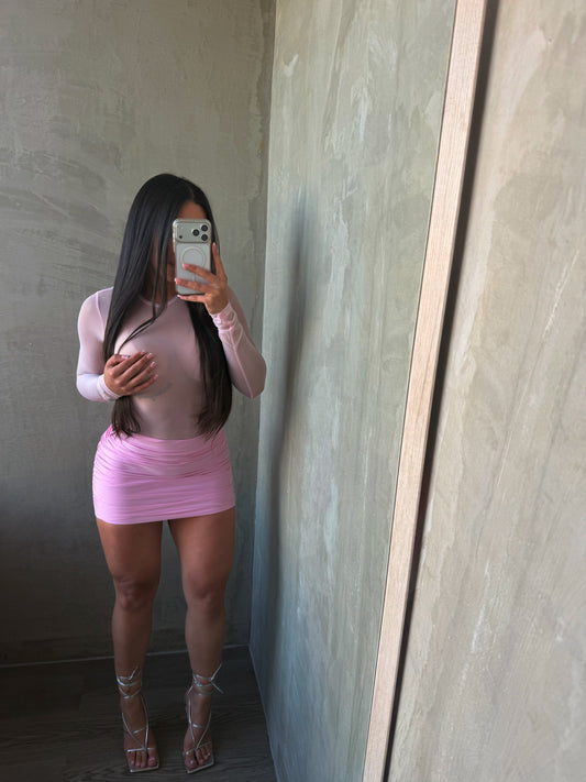 Light Pink Mesh Bodysuit