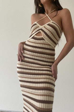 Brown Maxi Tube Dress