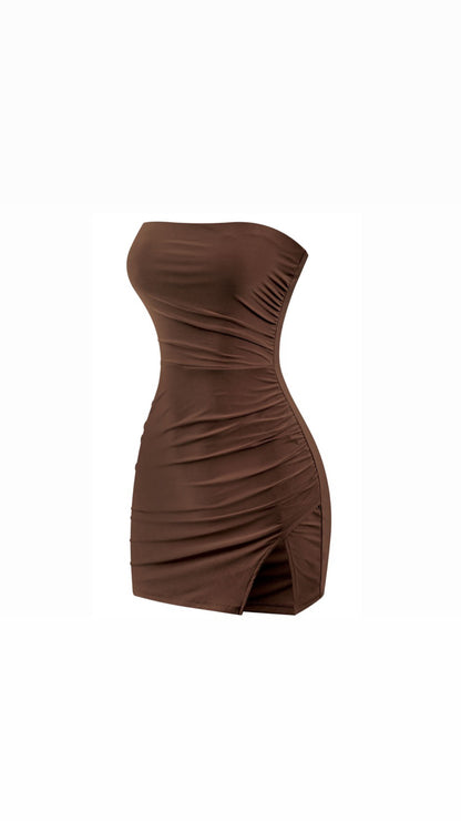 Brown Tube Dress